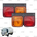 ชุด ไฟท้าย ข้างซ้าย+ขวา 2 ชิ้น สีแดง,ส้ม สำหรับ Isuzu JCM Rocky FSR FTR 175 195 Truck ปี 1984-1995